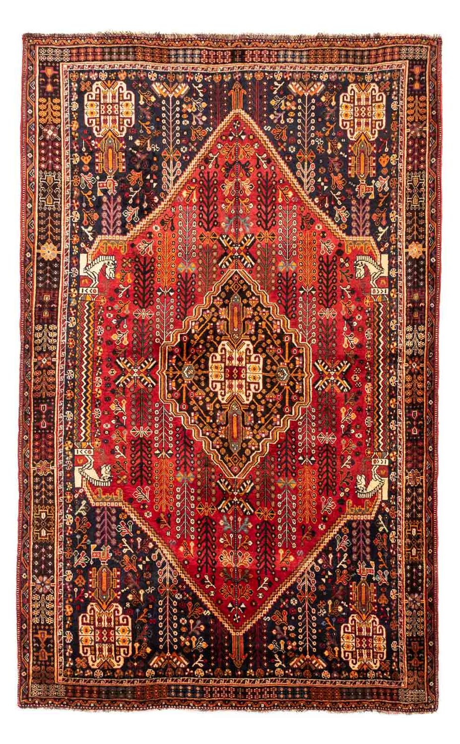 Alfombra persa - Nómada - 270 x 165 cm - rojo oscuro