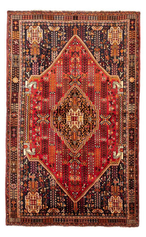 Alfombra persa - Nómada - 270 x 165 cm - rojo oscuro