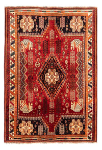 Alfombra persa - Nómada - 240 x 167 cm - rojo oscuro