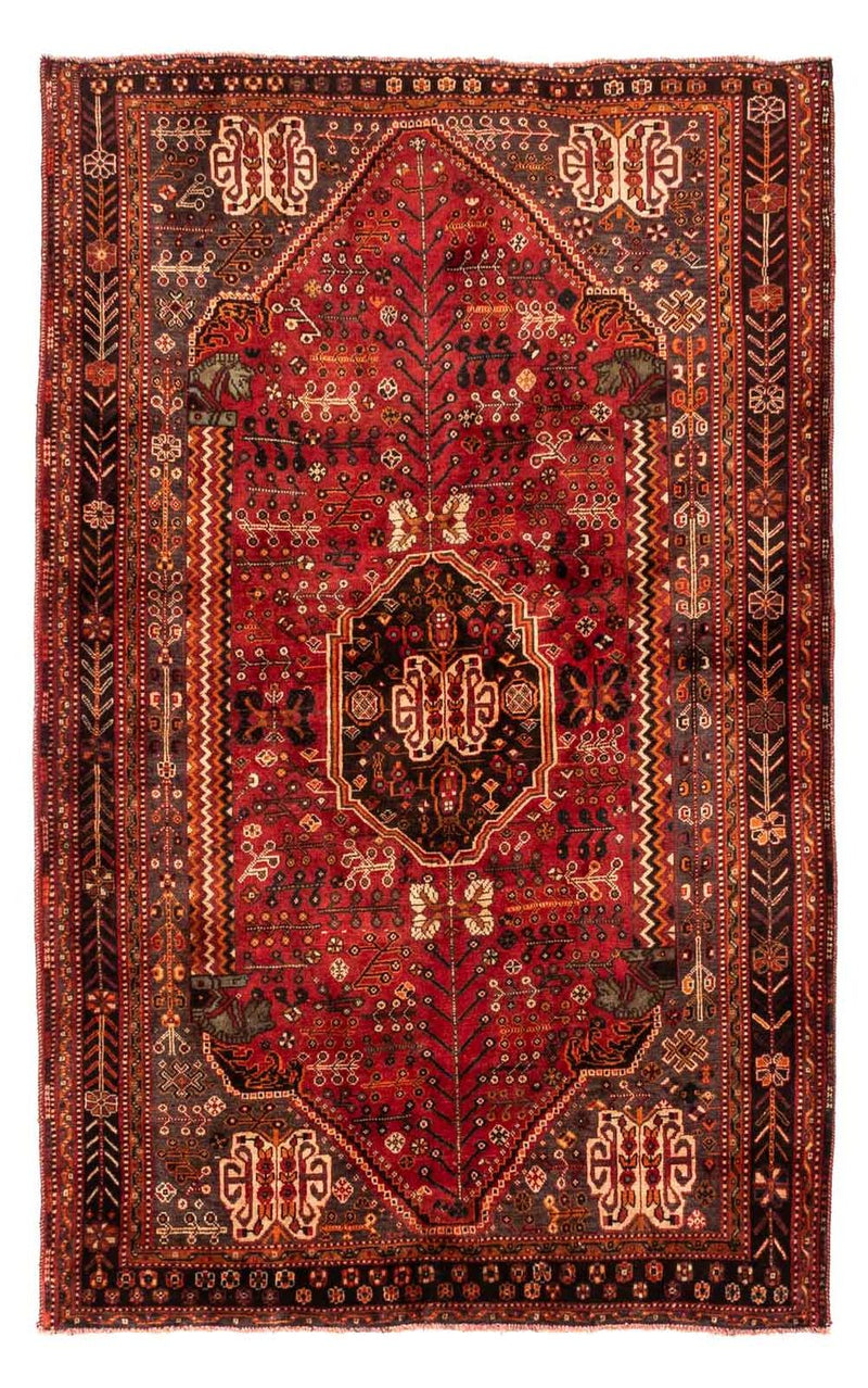 Alfombra persa - Nómada - 253 x 160 cm - rojo oscuro