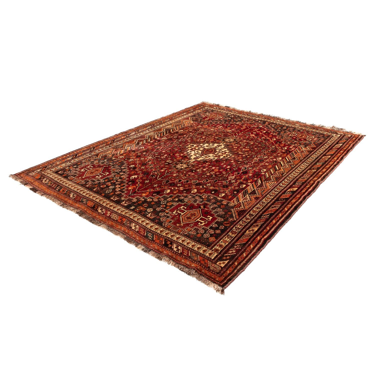Alfombra persa - Nómada - 240 x 190 cm - rojo oscuro