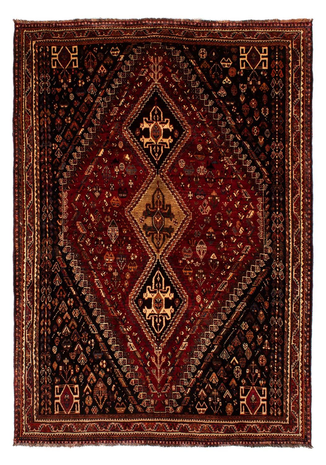 Alfombra persa - Nómada - 266 x 187 cm - rojo oscuro