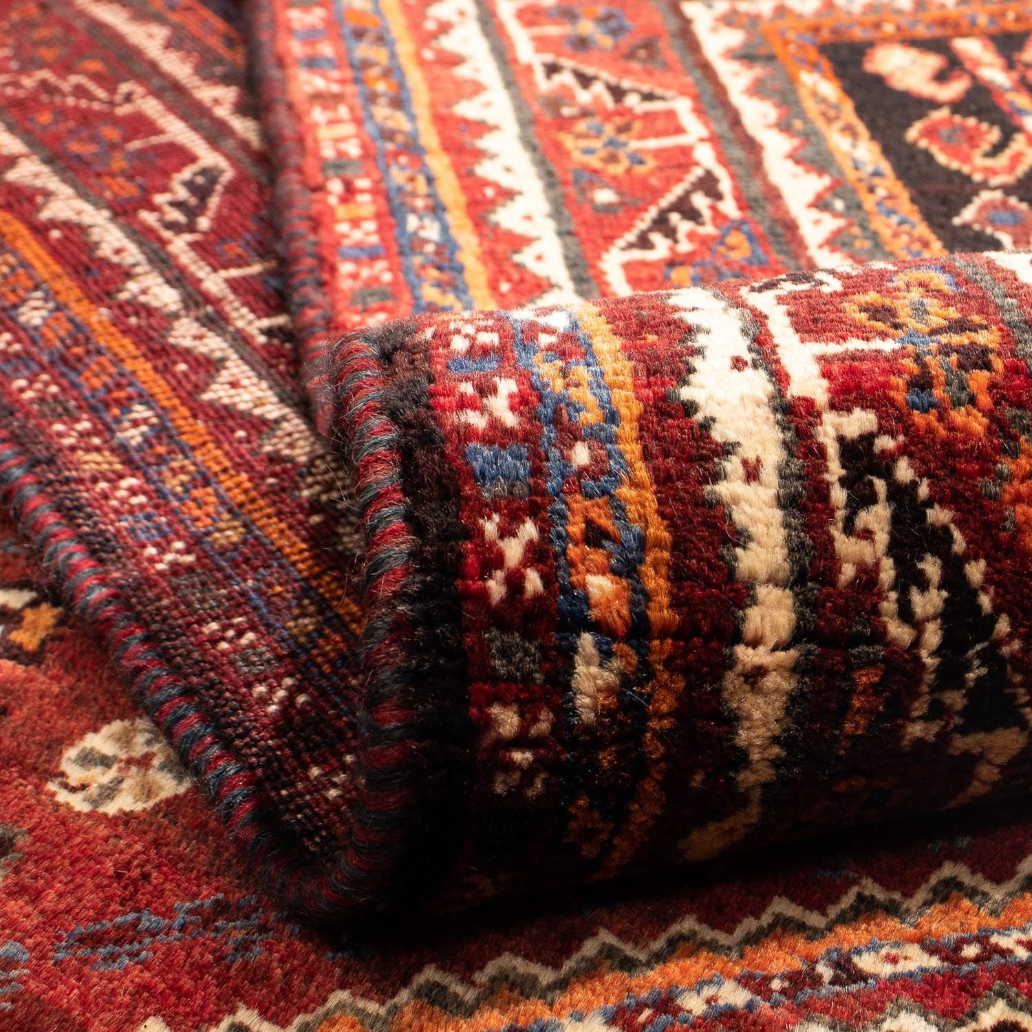 Alfombra persa - Nómada - 266 x 187 cm - rojo oscuro