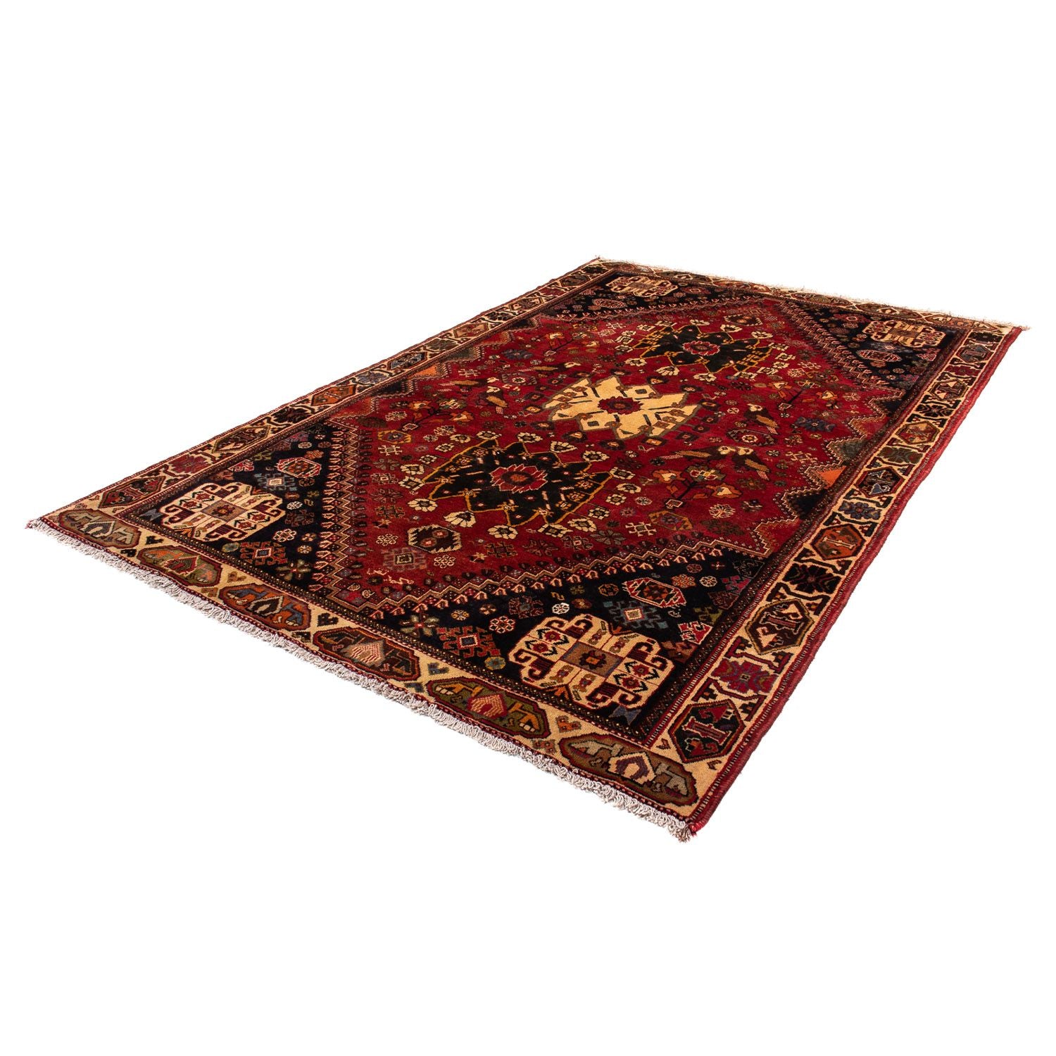 Alfombra persa - Nómada - 284 x 185 cm - rojo oscuro