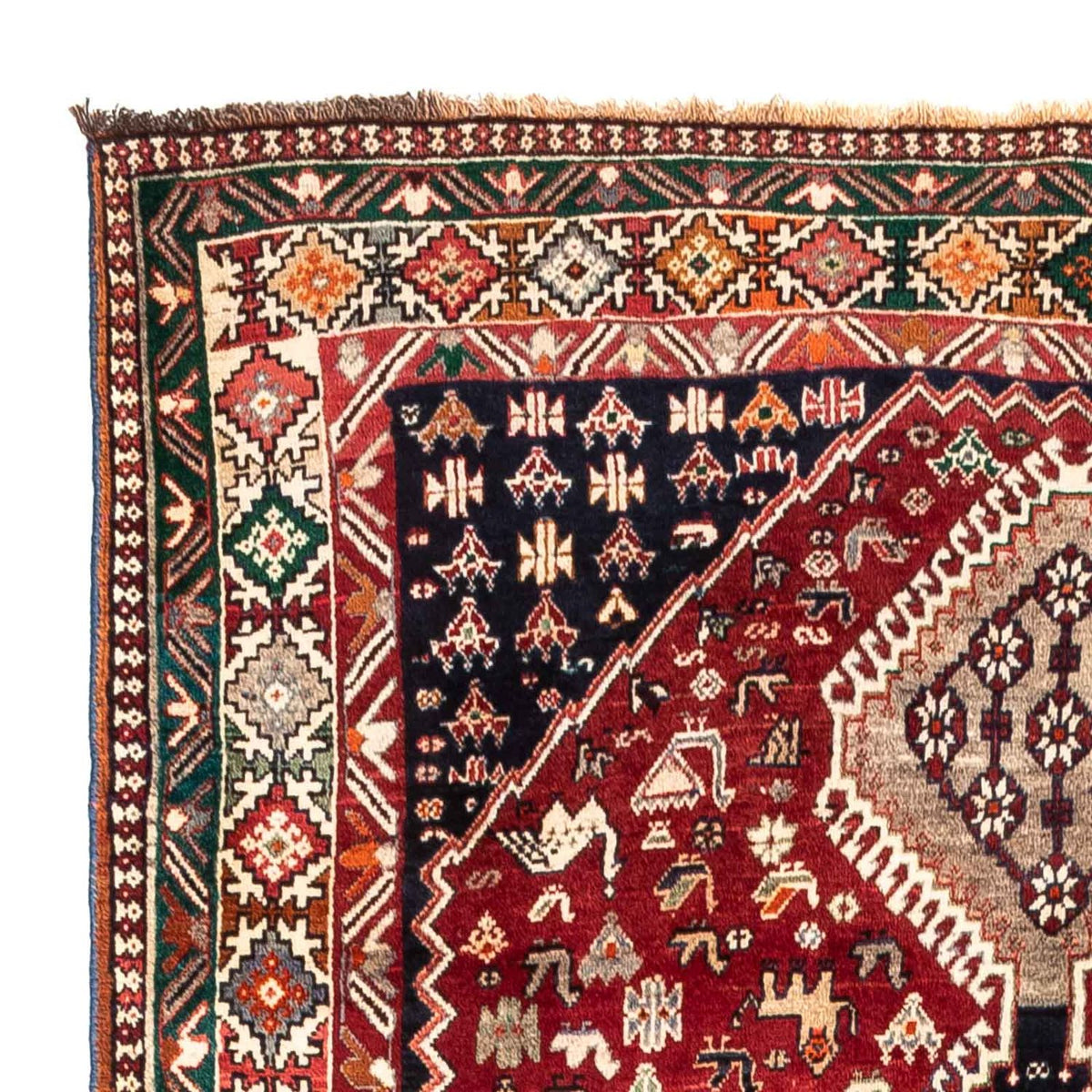 Alfombra persa - Nómada - 285 x 160 cm - rojo oscuro