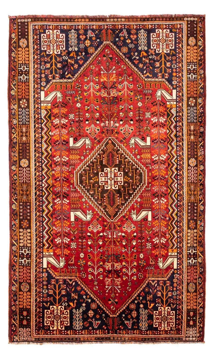 Alfombra persa - Nómada - 278 x 165 cm - rojo oscuro