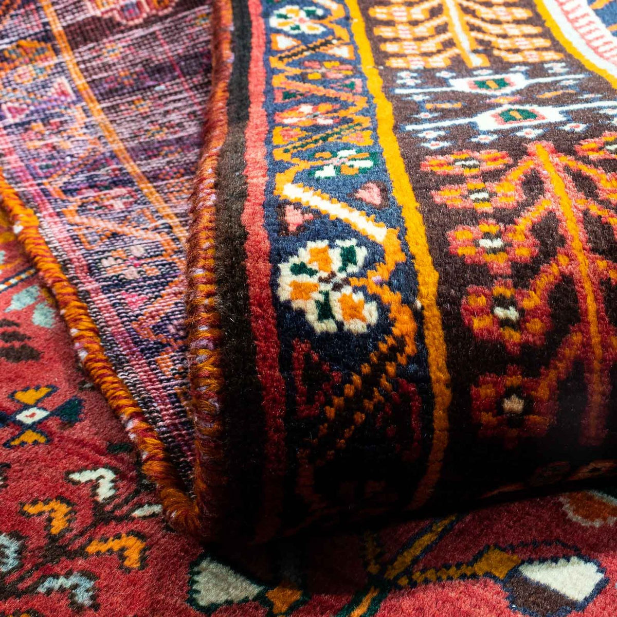 Alfombra persa - Nómada - 278 x 165 cm - rojo oscuro