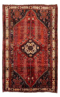 Alfombra persa - Nómada - 258 x 163 cm - rojo oscuro