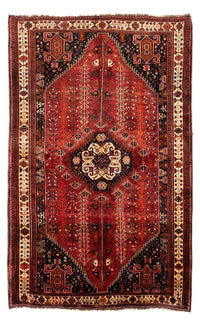 Alfombra persa - Nómada - 258 x 163 cm - rojo oscuro