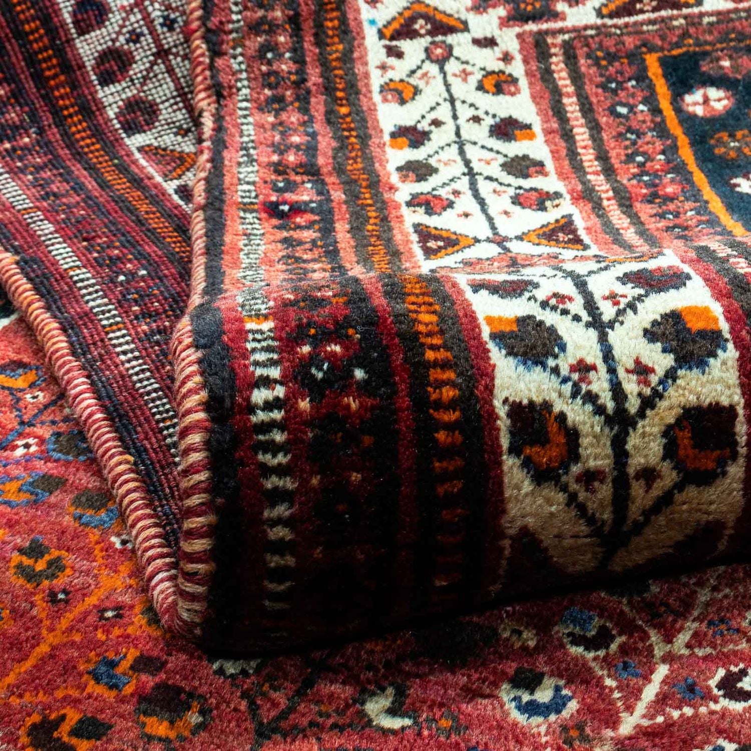 Alfombra persa - Nómada - 258 x 163 cm - rojo oscuro