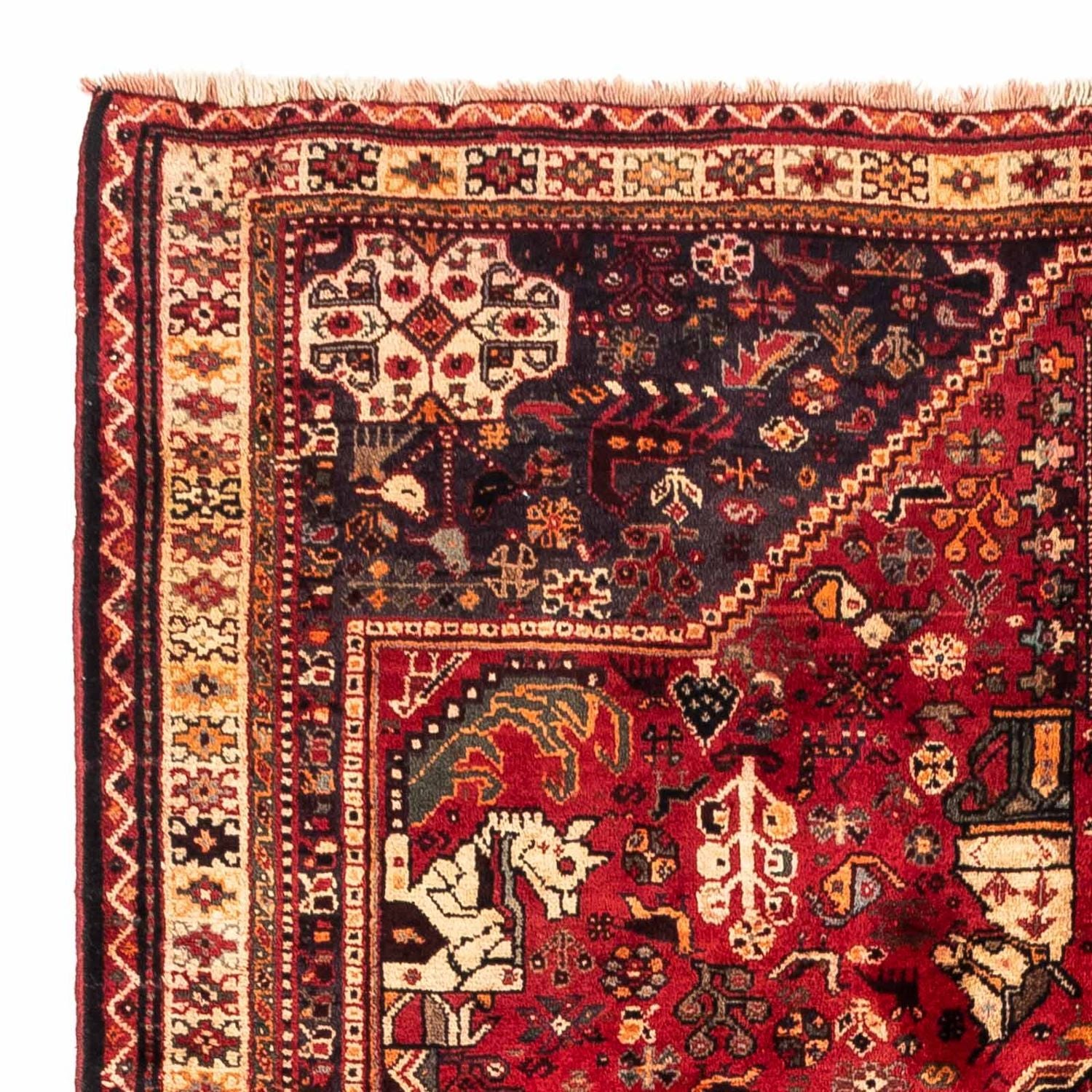Alfombra persa - Nómada - 237 x 175 cm - rojo oscuro