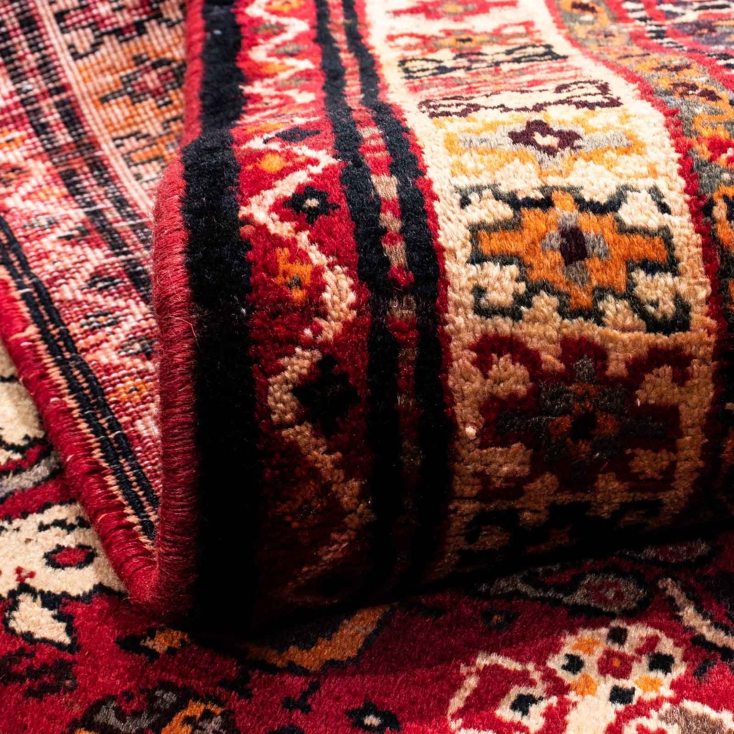 Alfombra persa - Nómada - 237 x 175 cm - rojo oscuro