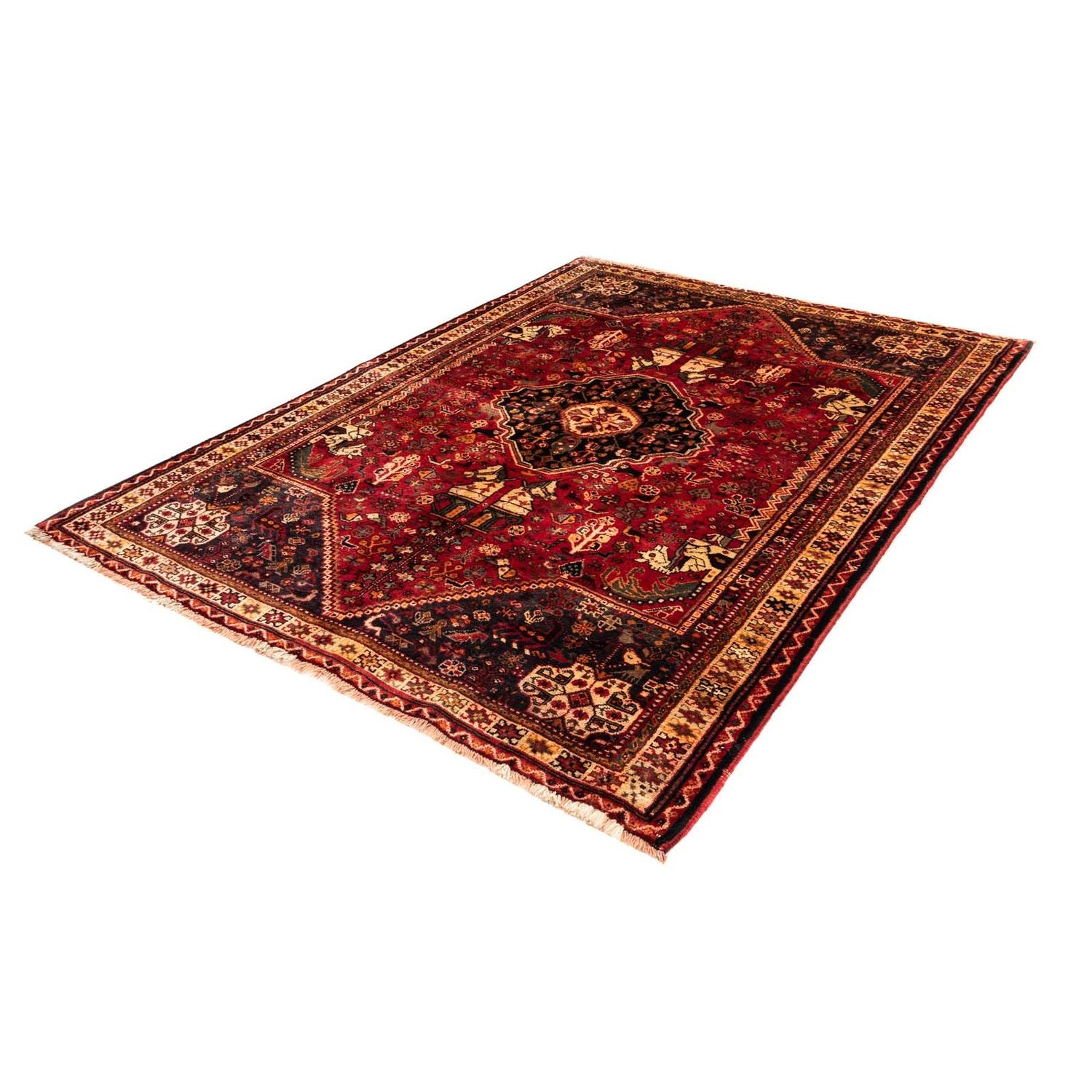 Alfombra persa - Nómada - 237 x 175 cm - rojo oscuro