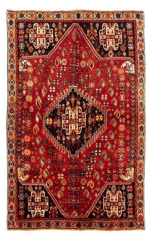 Alfombra persa - Nómada - 247 x 153 cm - rojo oscuro