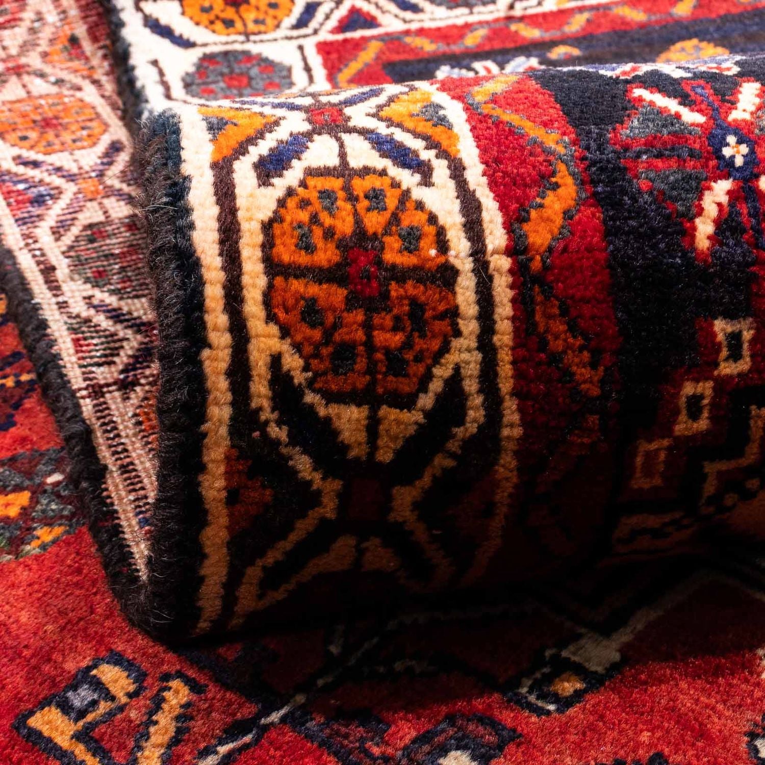 Alfombra persa - Nómada - 247 x 153 cm - rojo oscuro