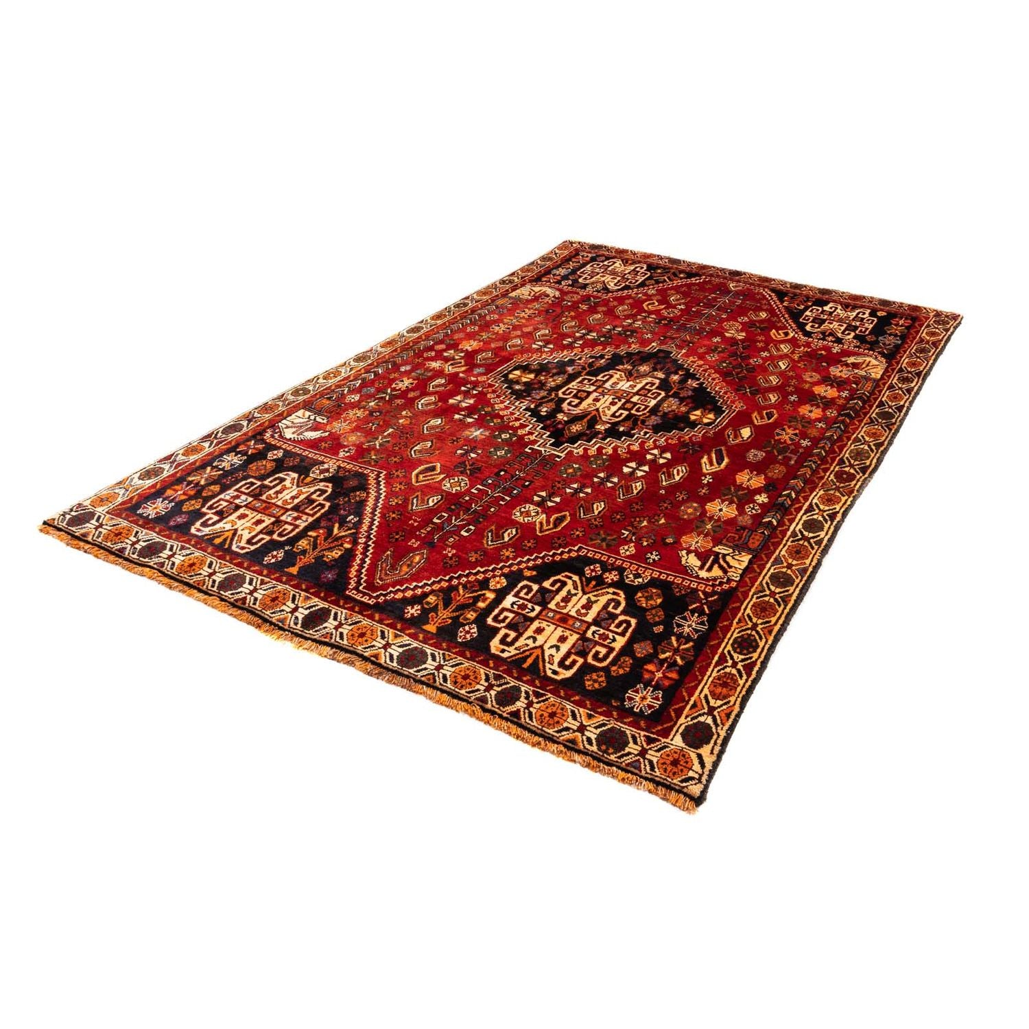 Alfombra persa - Nómada - 247 x 153 cm - rojo oscuro
