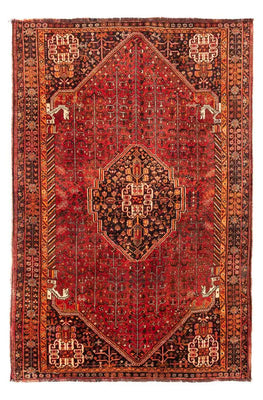 Alfombra persa - Nómada - 240 x 158 cm - rojo oscuro