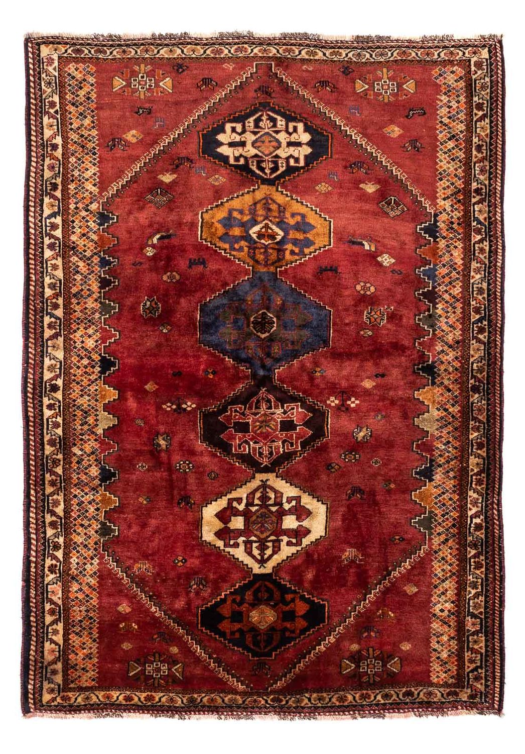 Alfombra persa - Nómada - 238 x 174 cm - rojo oscuro