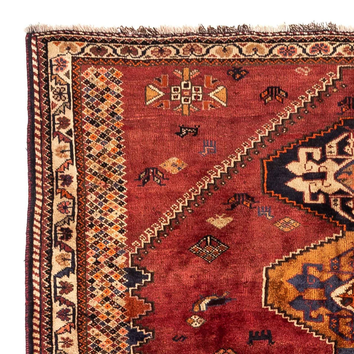 Alfombra persa - Nómada - 238 x 174 cm - rojo oscuro