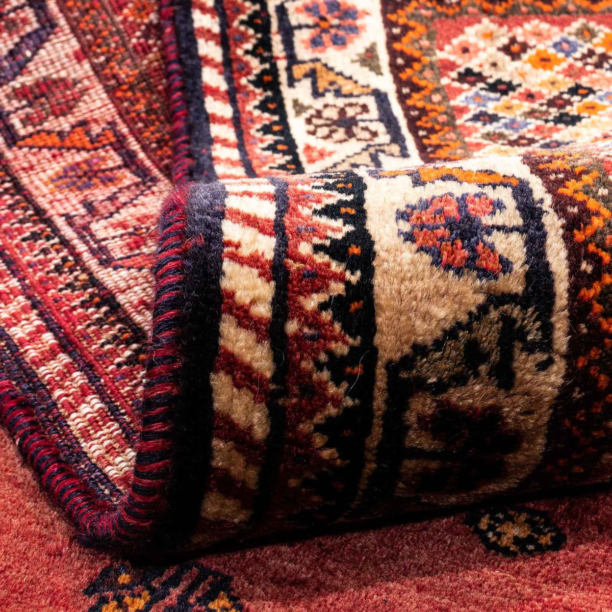 Alfombra persa - Nómada - 238 x 174 cm - rojo oscuro