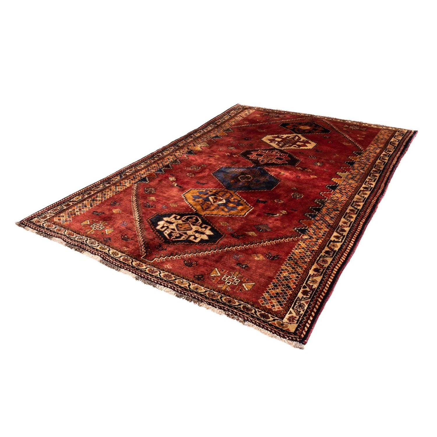 Alfombra persa - Nómada - 238 x 174 cm - rojo oscuro