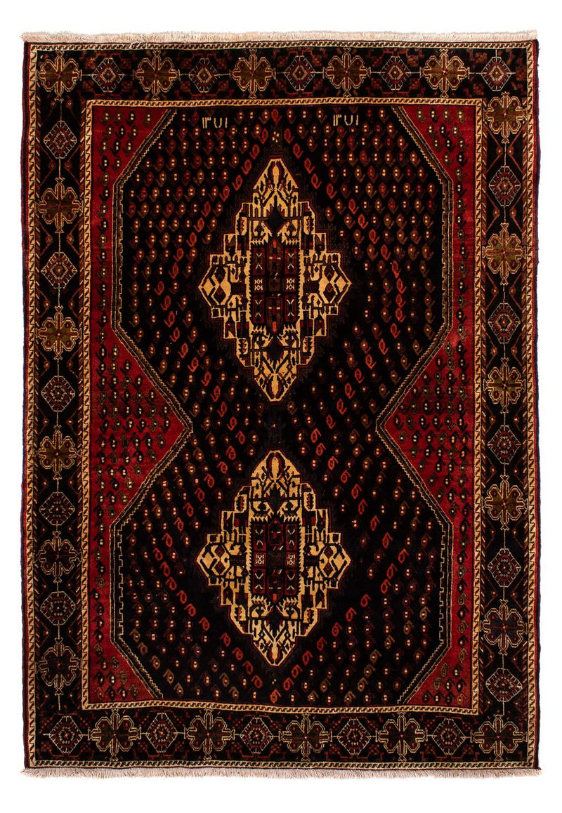 Alfombra persa - Nómada - 307 x 210 cm - azul oscuro