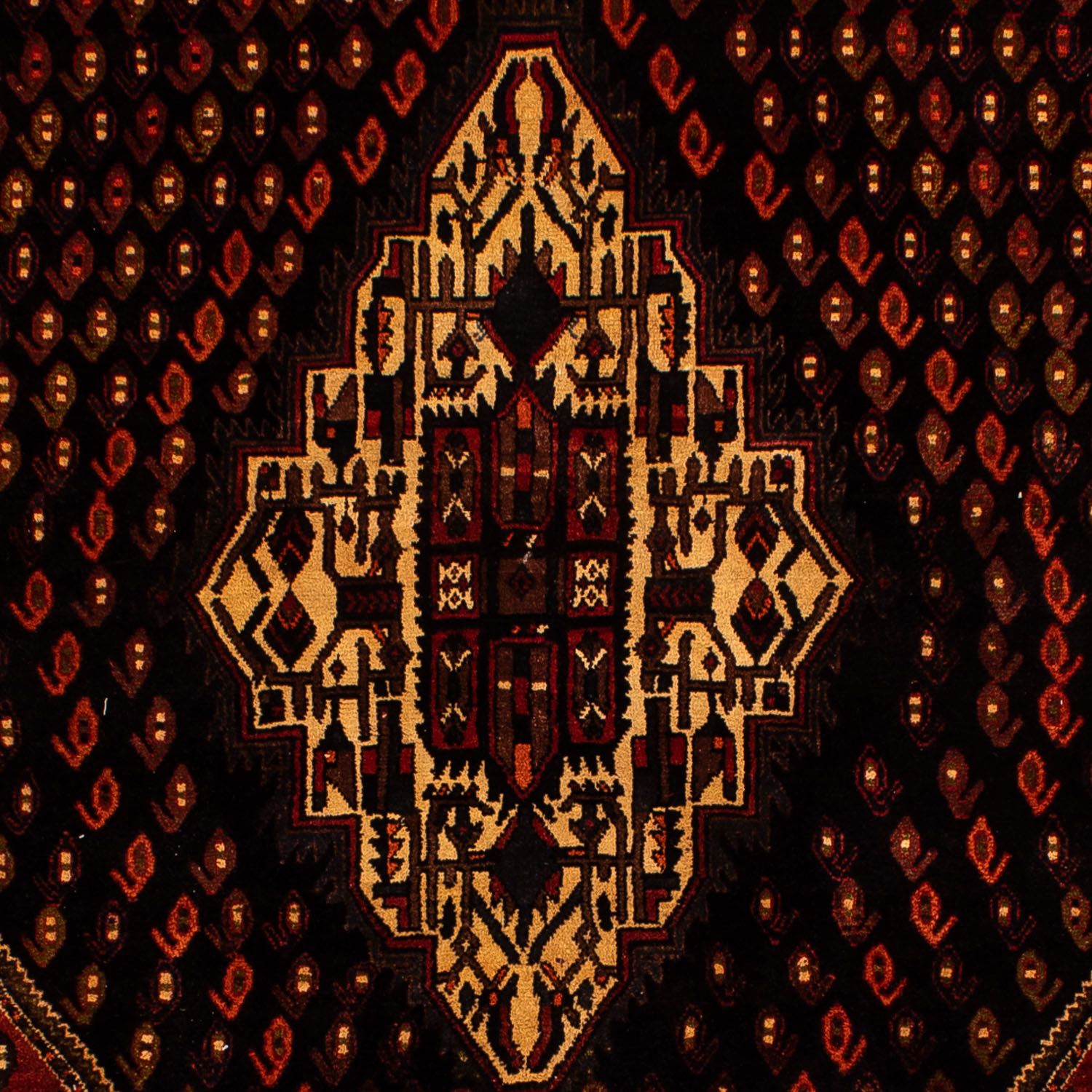 Alfombra persa - Nómada - 307 x 210 cm - azul oscuro