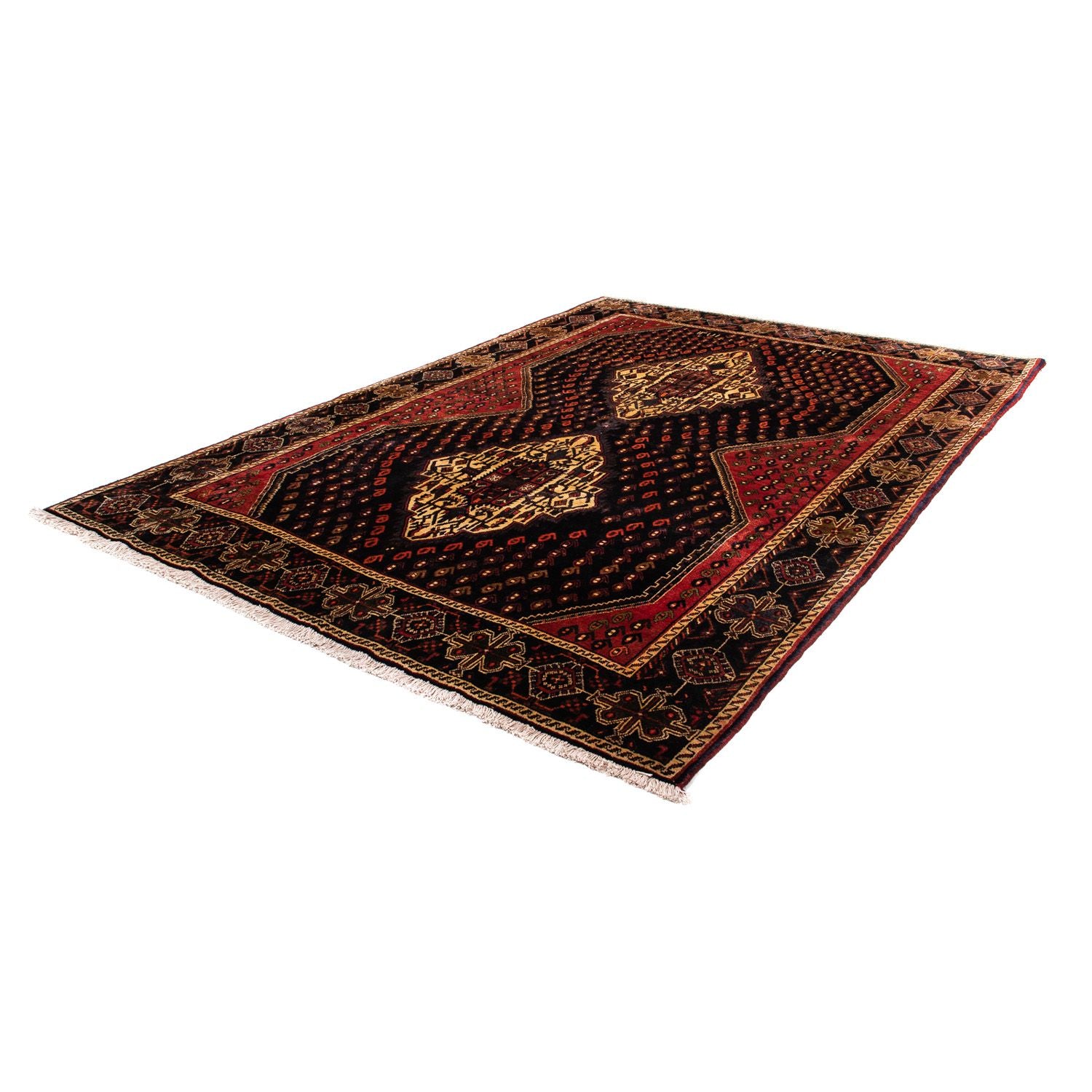 Alfombra persa - Nómada - 307 x 210 cm - azul oscuro