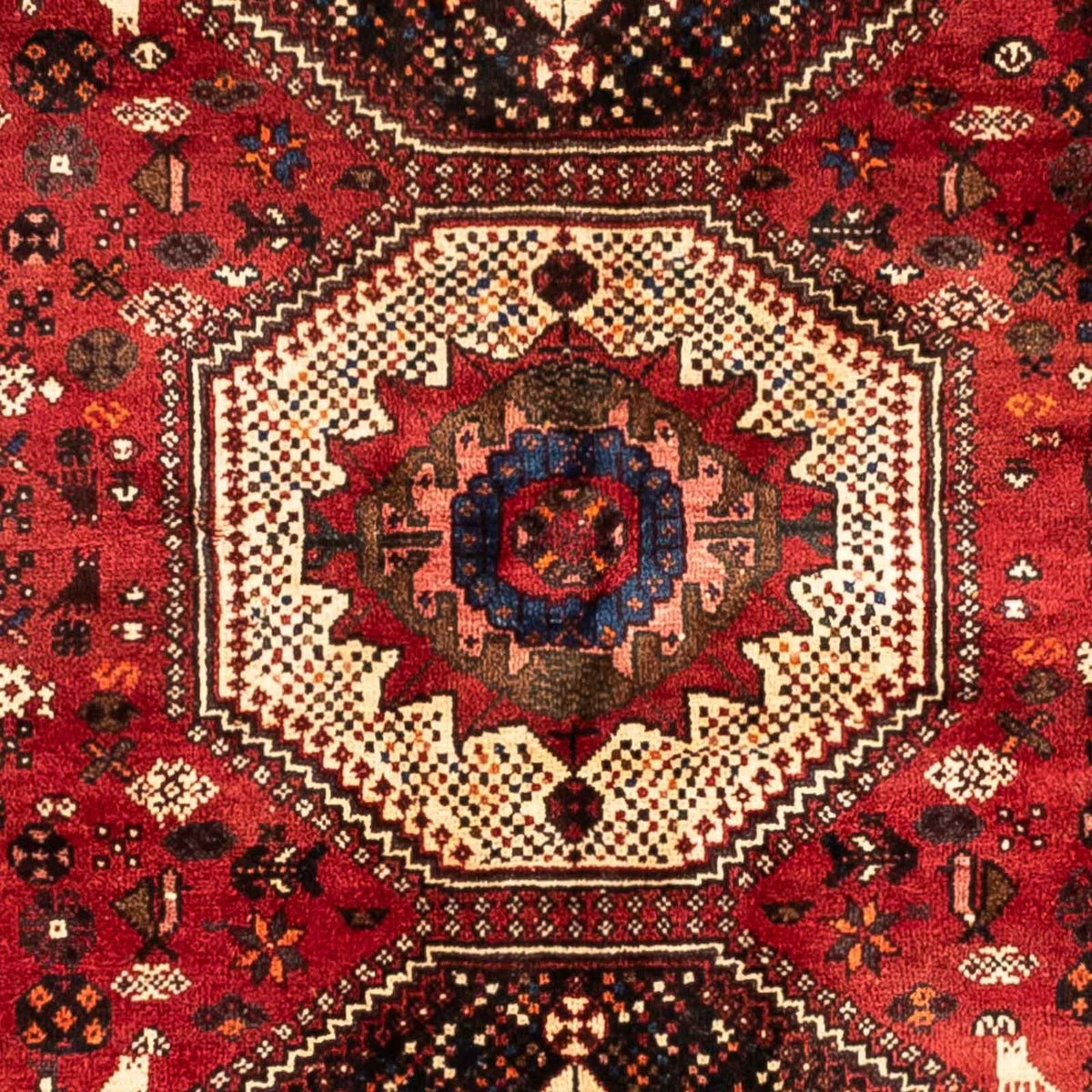 Alfombra persa - Nómada - 244 x 183 cm - rojo oscuro