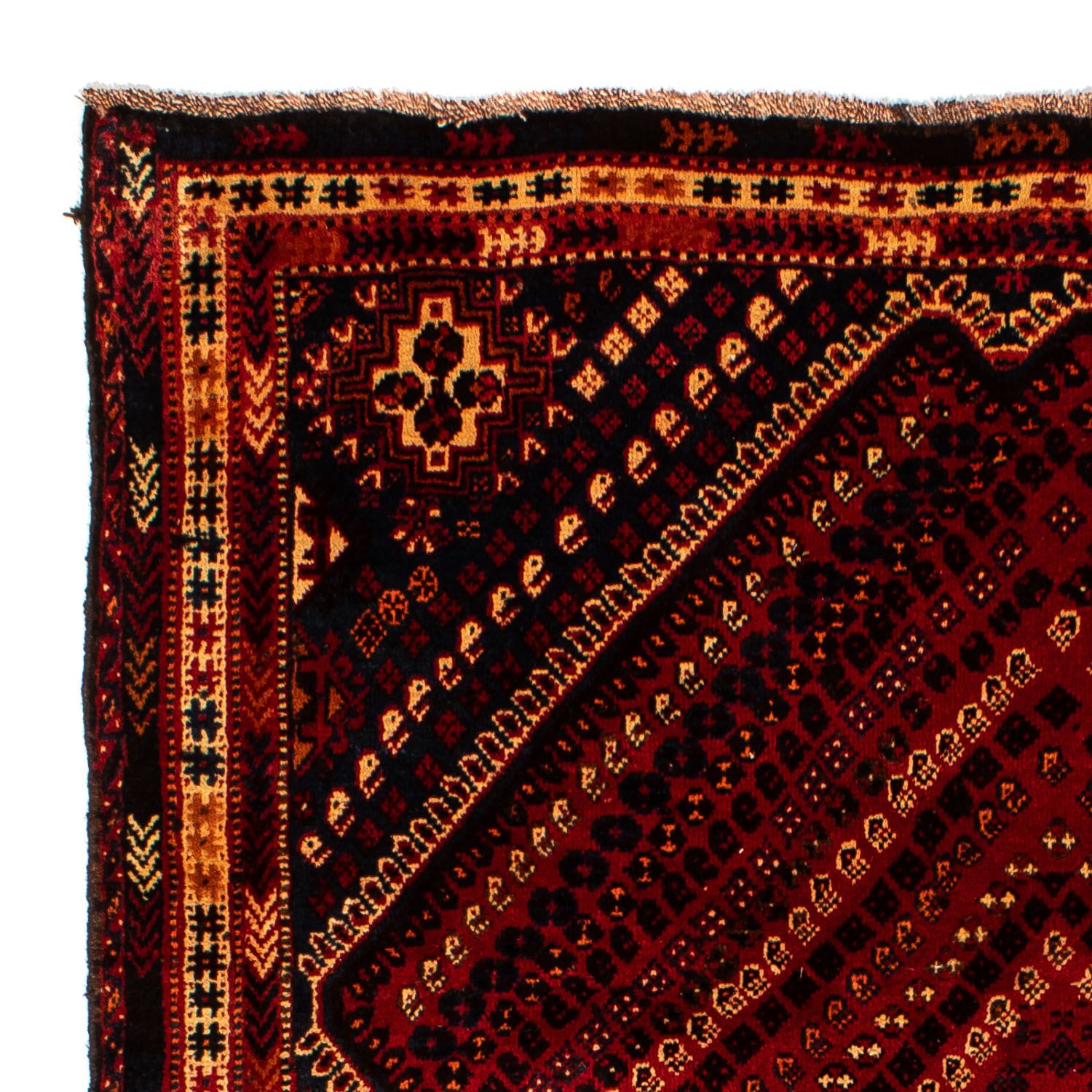 Alfombra persa - Nómada - 277 x 193 cm - rojo oscuro