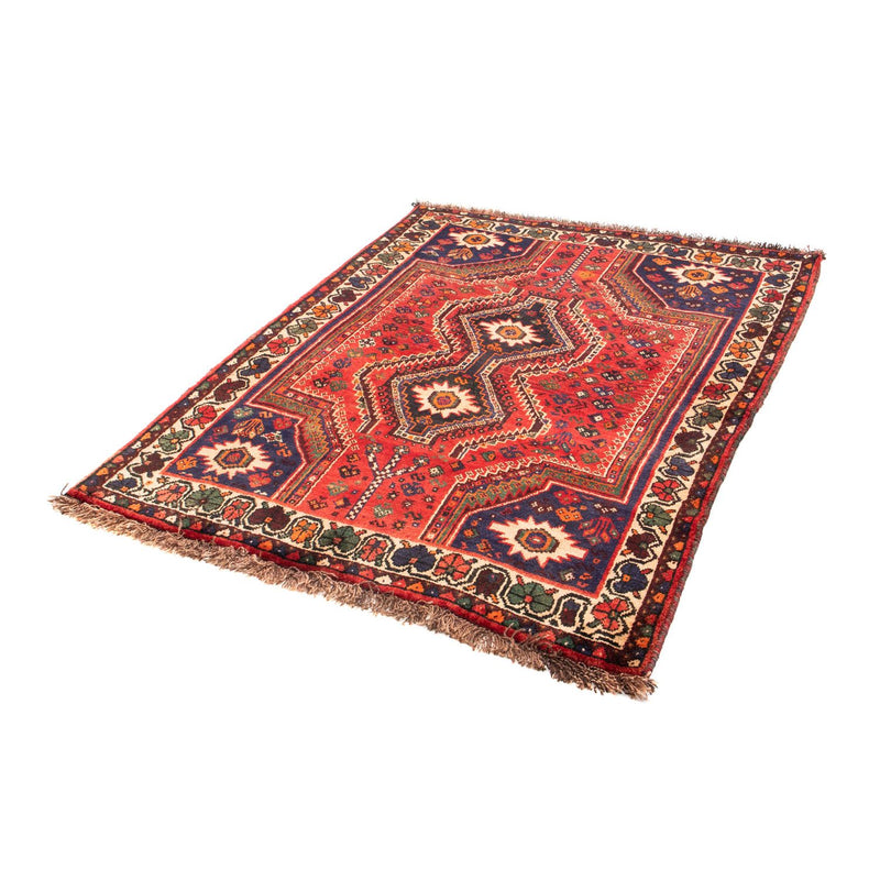 Alfombra persa - Nómada - 150 x 118 cm - rojo oscuro
