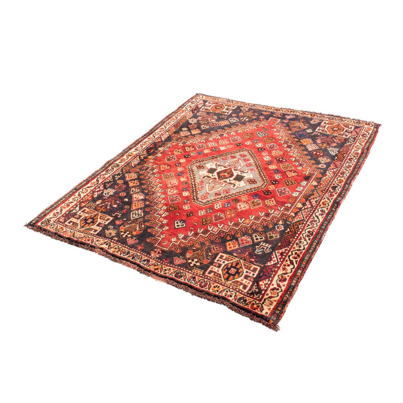 Alfombra persa - Nómada - 150 x 120 cm - rojo oscuro