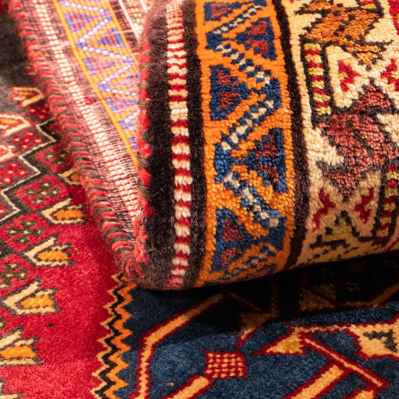 Alfombra persa - Nómada - 175 x 120 cm - rojo oscuro