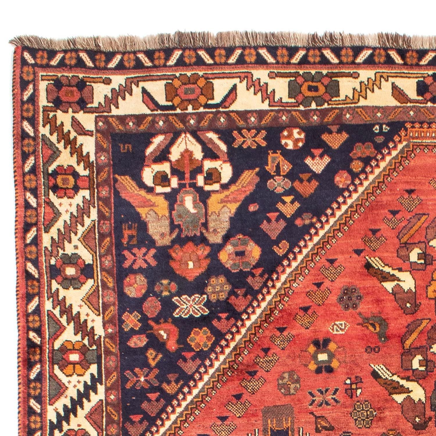 Alfombra persa - Nómada - 305 x 220 cm - rojo claro