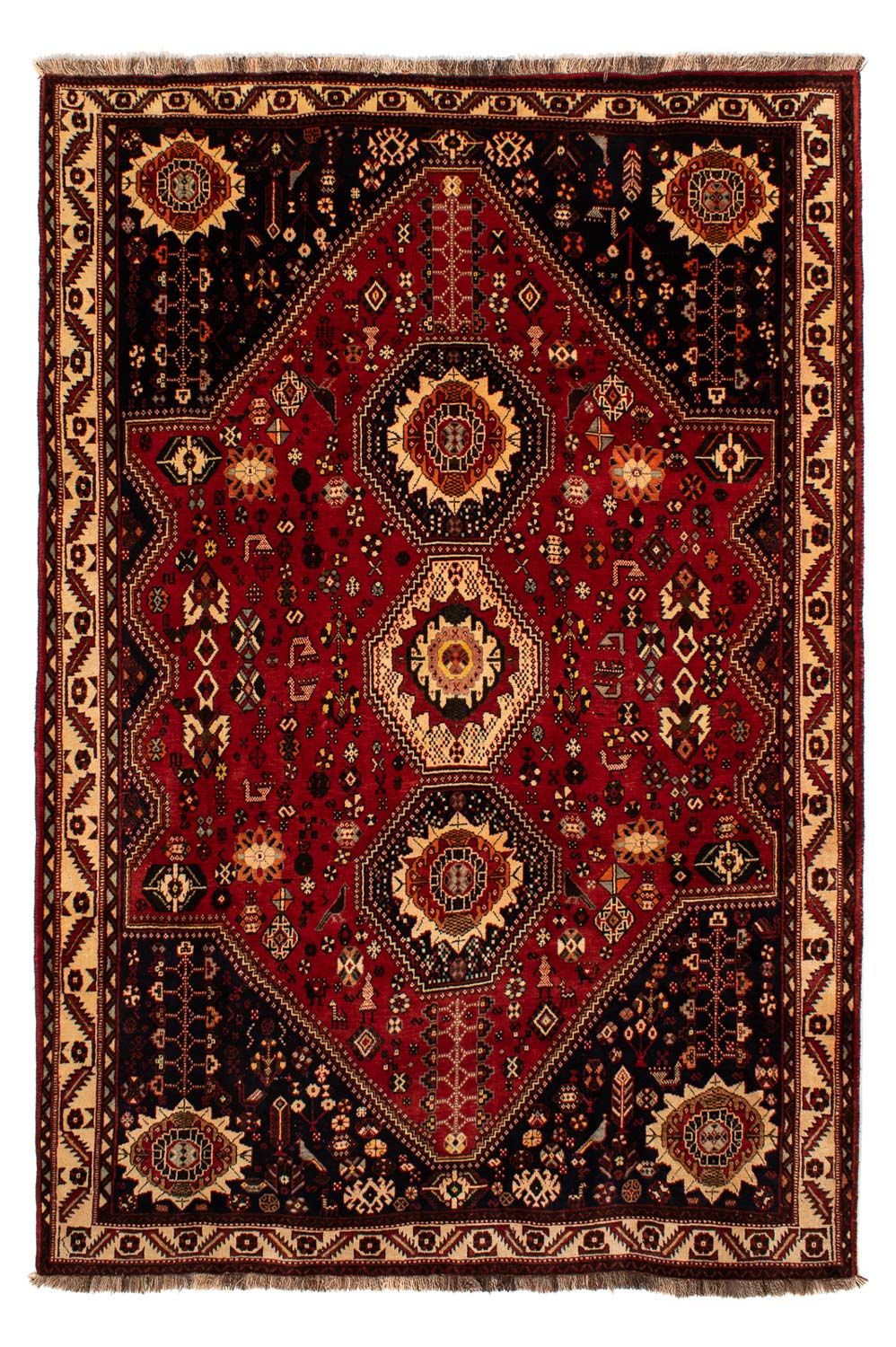 Alfombra persa - Nómada - 295 x 210 cm - rojo oscuro