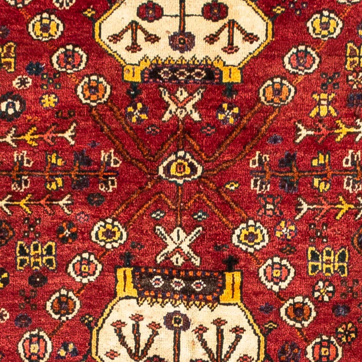 Alfombra persa - Nómada - 250 x 153 cm - rojo oscuro