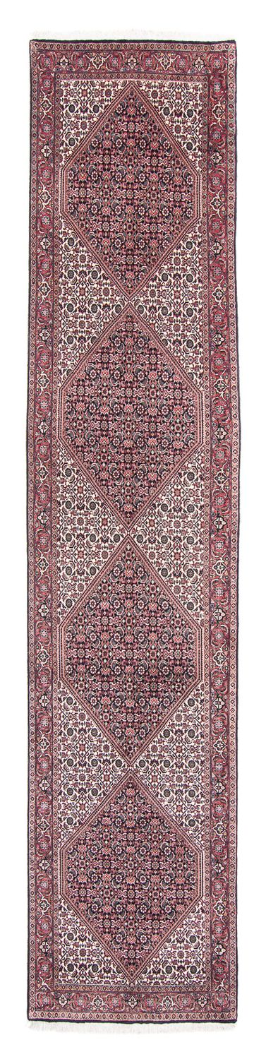 Alfombra de pasillo Alfombra persa - Bidjar - 395 x 81 cm - beige