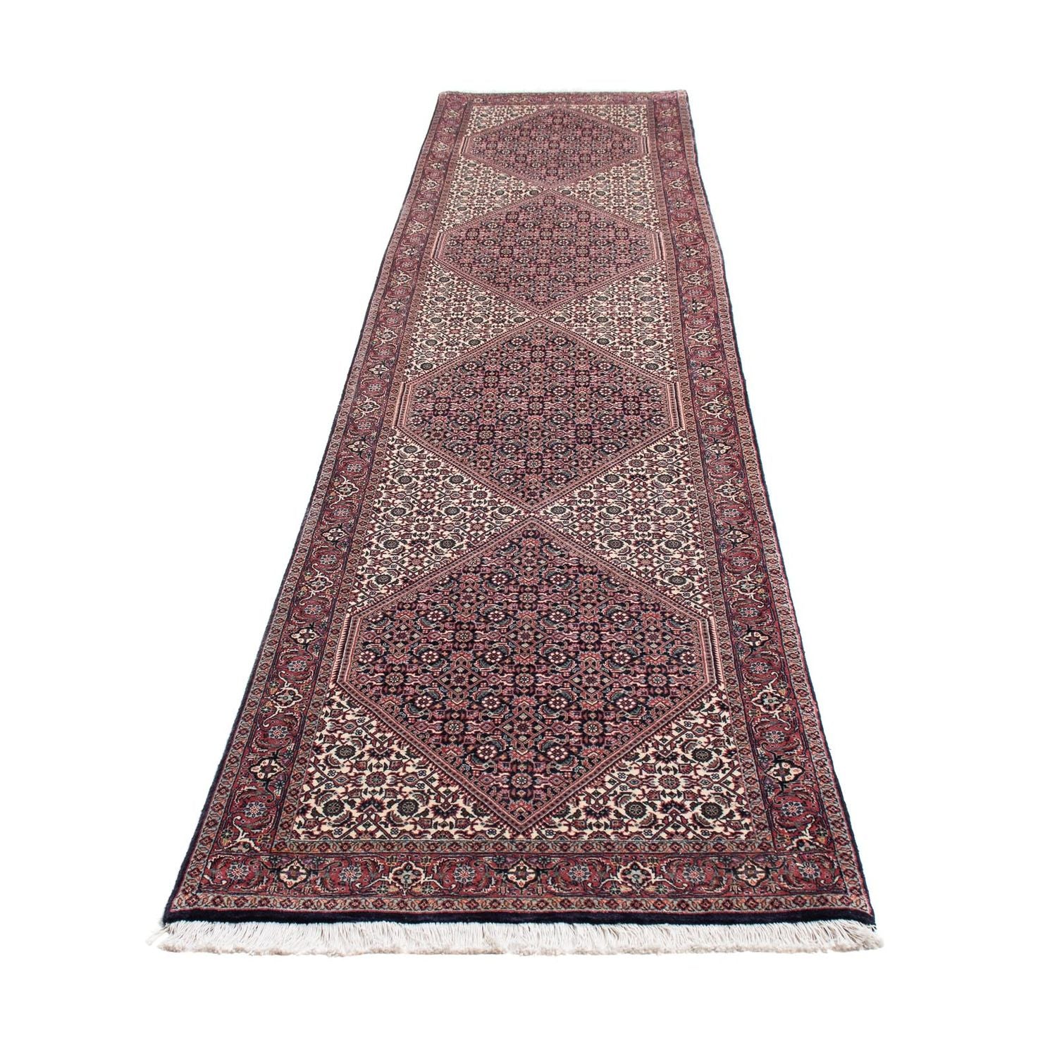 Alfombra de pasillo Alfombra persa - Bidjar - 395 x 81 cm - beige