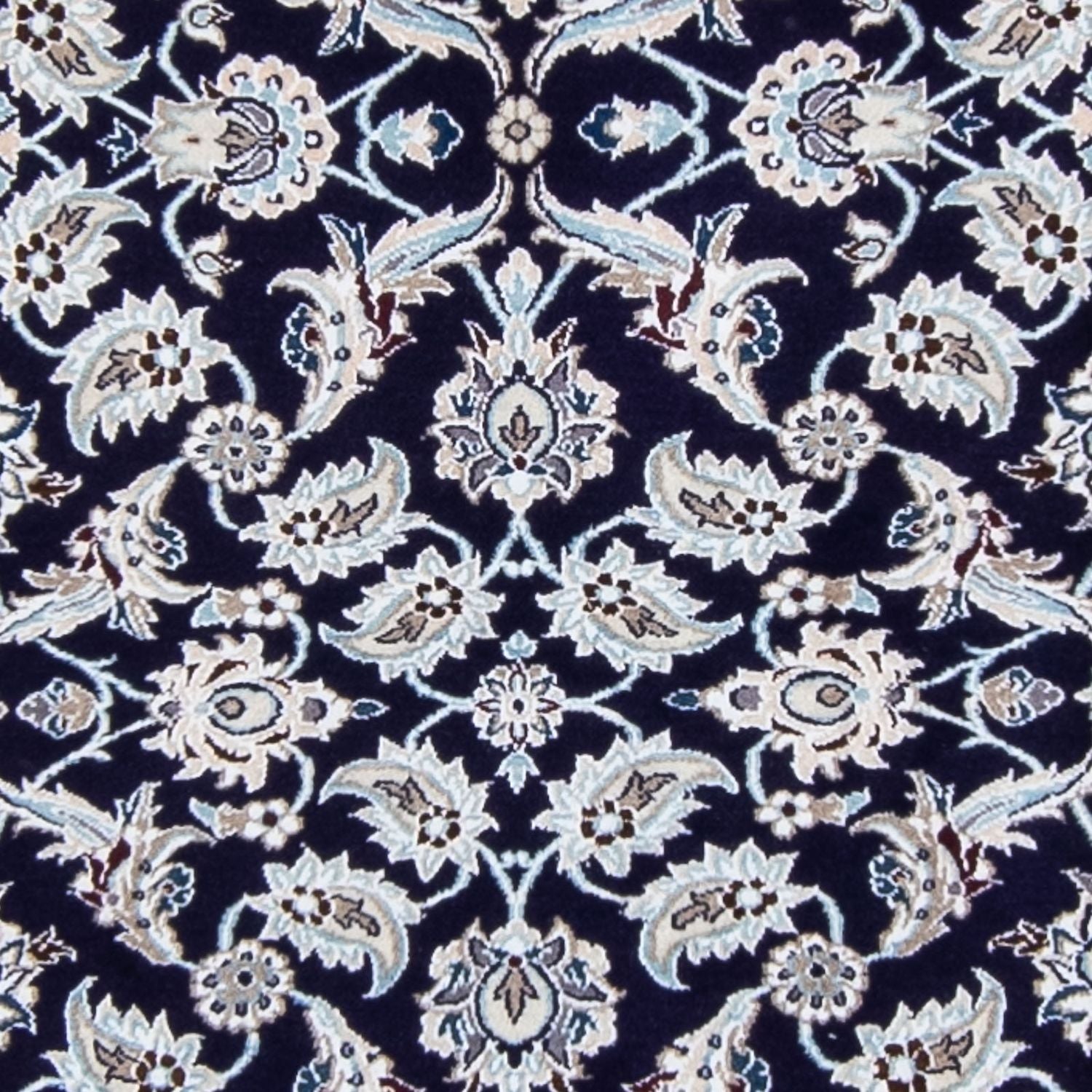 Alfombra de pasillo Alfombra Persa - Nain - Real - 367 x 75 cm - azul oscuro