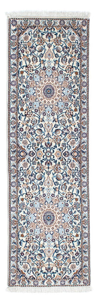 Alfombra de pasillo Alfombra Persa - Nain - Real - 196 x 59 cm - beige