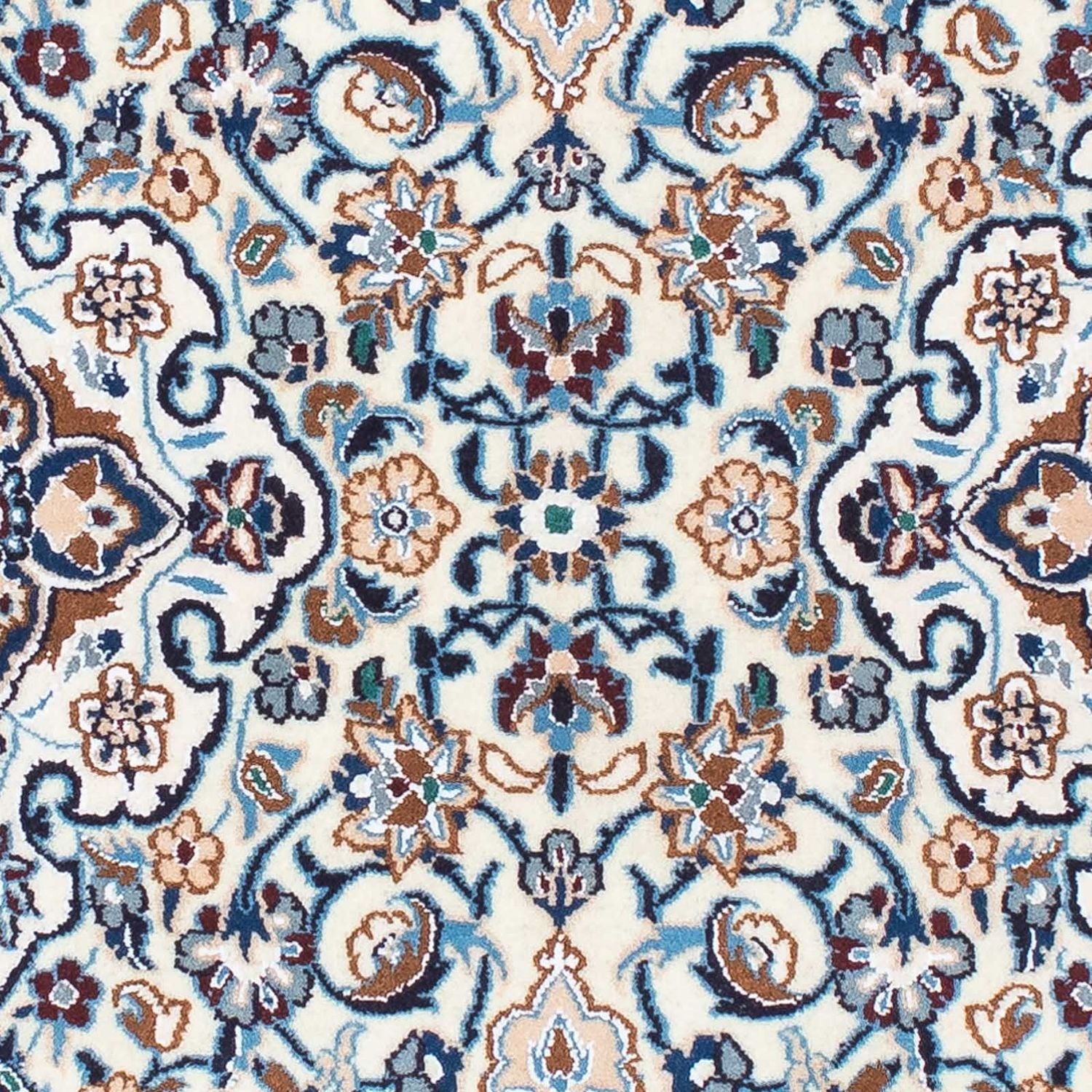 Alfombra de pasillo Alfombra Persa - Nain - Real - 196 x 59 cm - beige