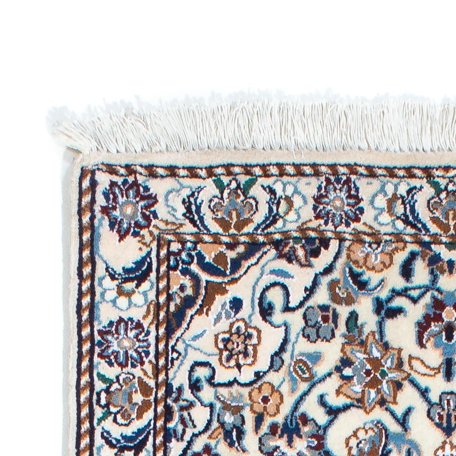 Alfombra de pasillo Alfombra Persa - Nain - Real - 196 x 59 cm - beige