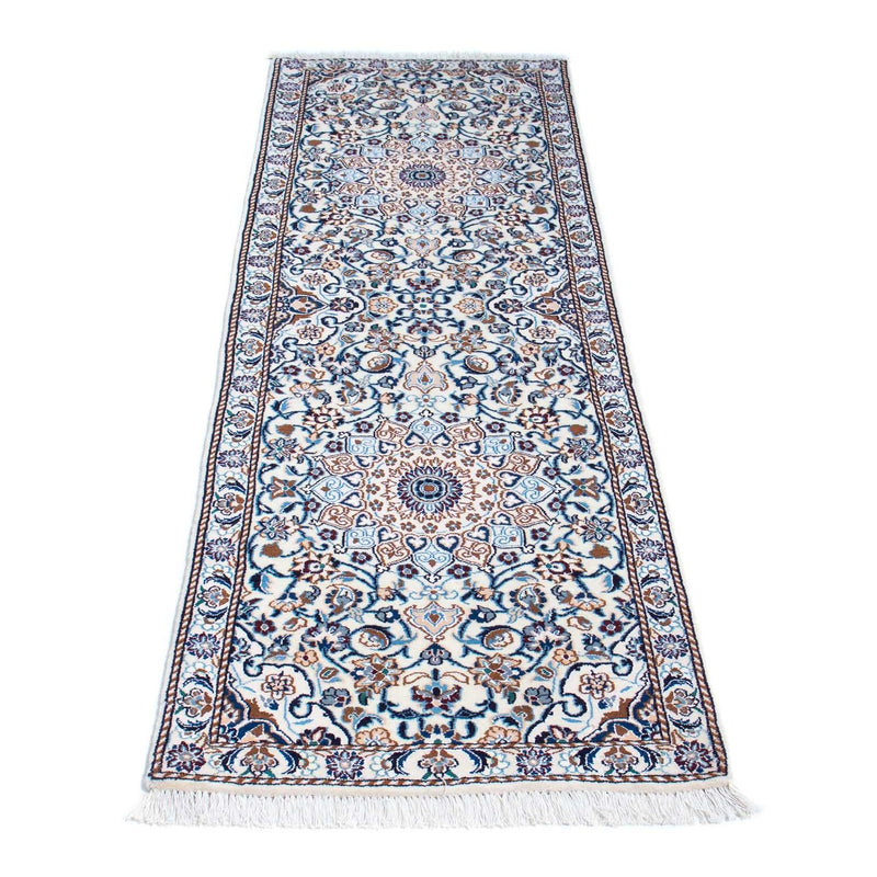 Alfombra de pasillo Alfombra Persa - Nain - Real - 196 x 59 cm - beige