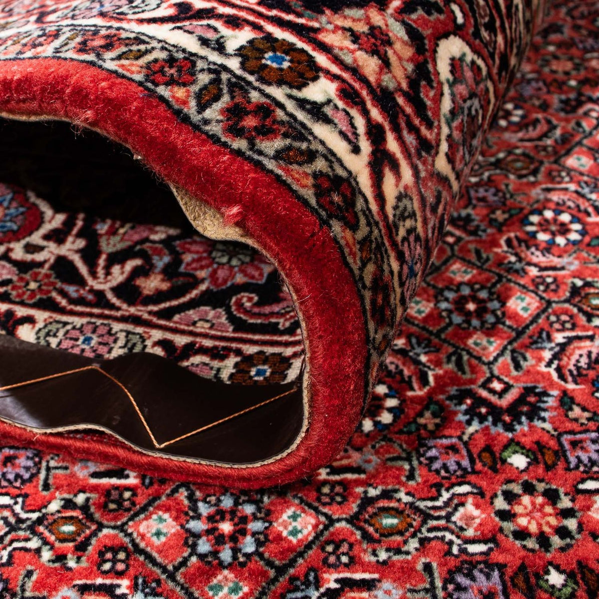 Alfombra persa - Bidjar - 229 x 172 cm - rojo oscuro