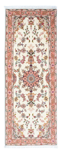 Alfombra de pasillo Alfombra Persa - Tabriz - Real - 215 x 81 cm - beige