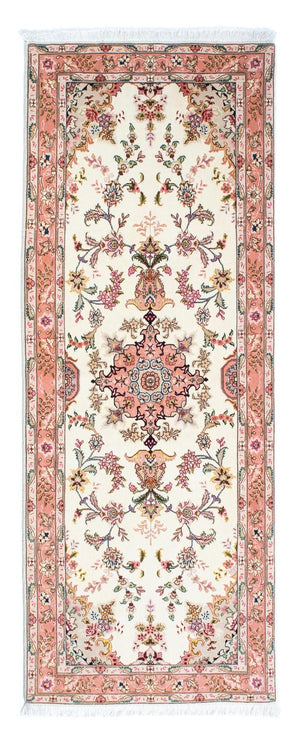 Alfombra de pasillo Alfombra Persa - Tabriz - Real - 215 x 81 cm - beige