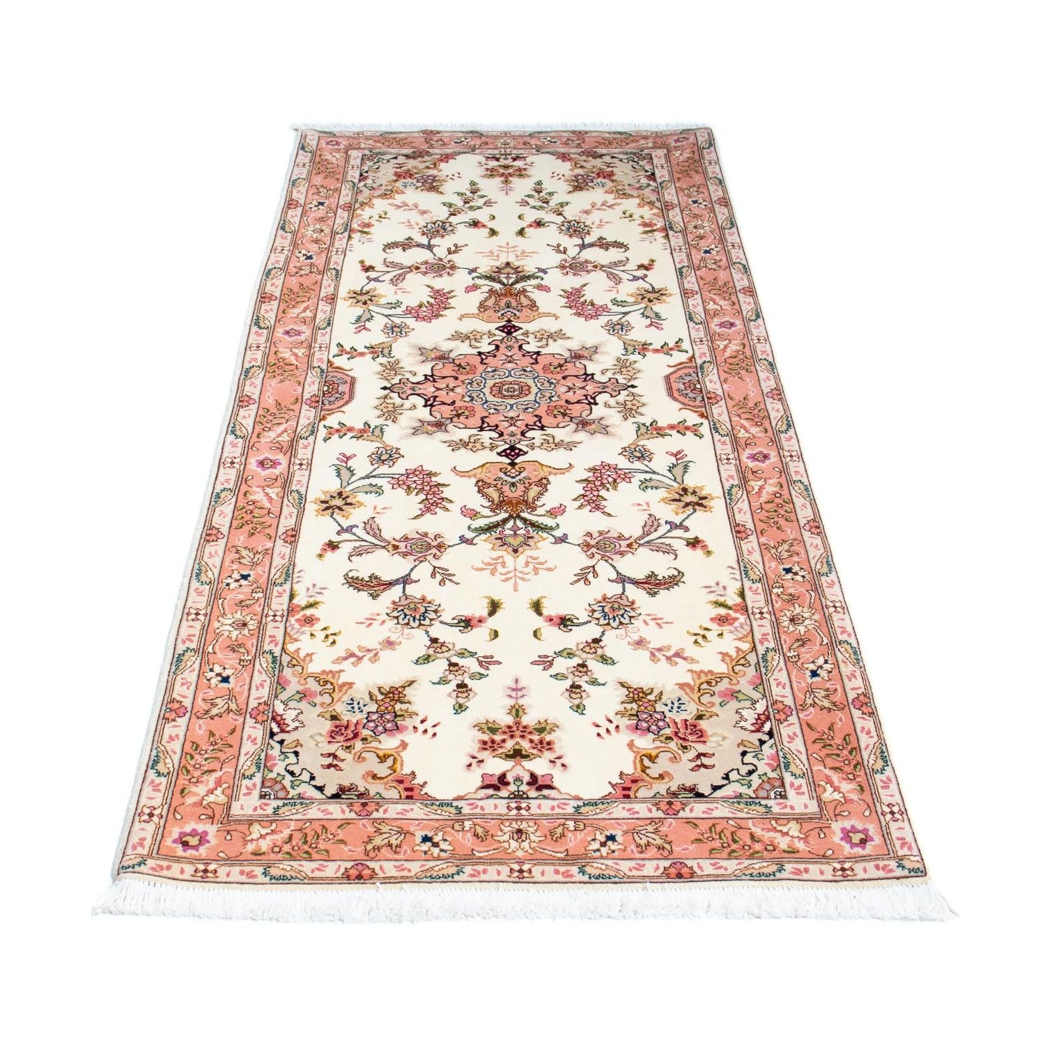 Alfombra de pasillo Alfombra Persa - Tabriz - Real - 215 x 81 cm - beige