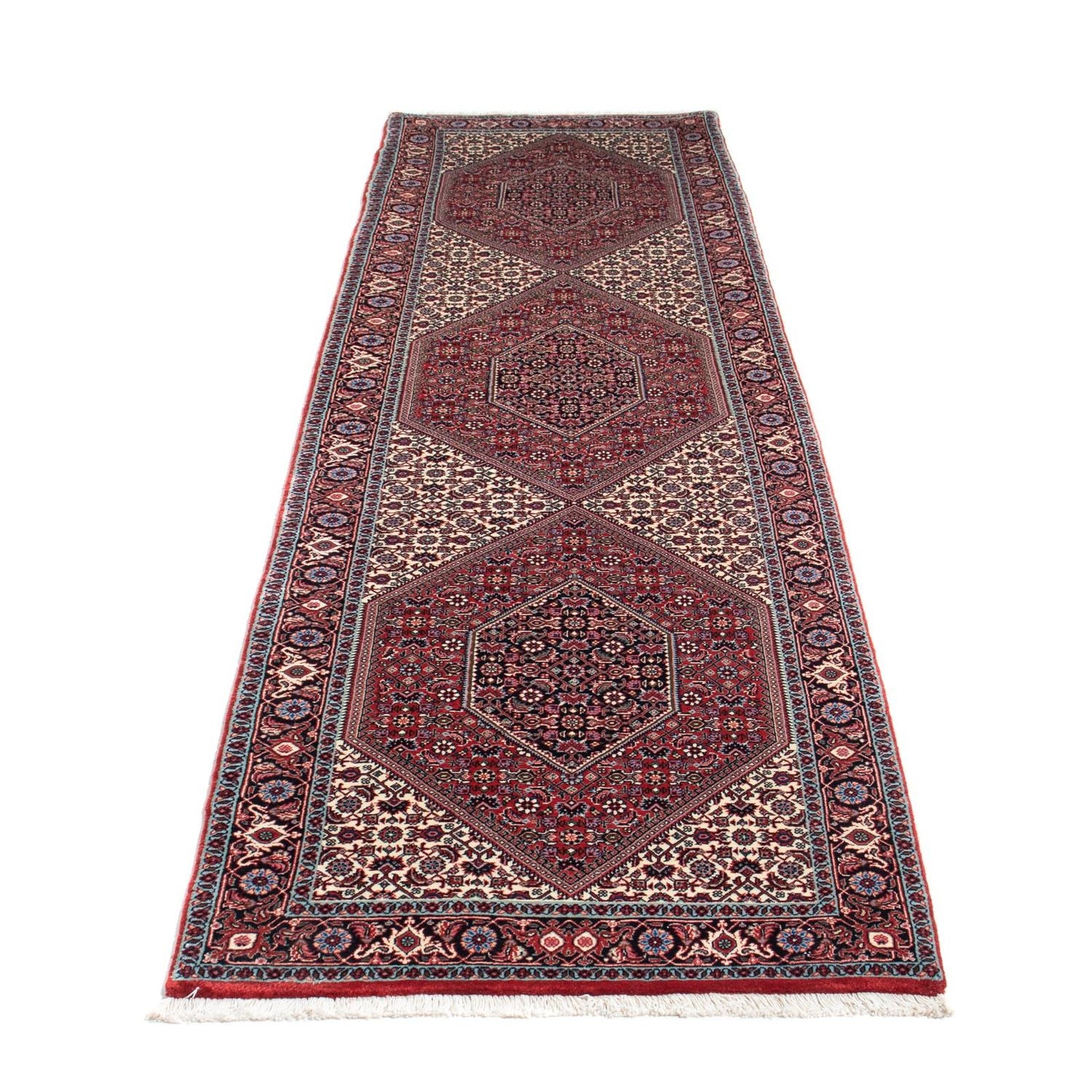 Alfombra de pasillo Alfombra persa - Bidjar - 316 x 82 cm - rojo