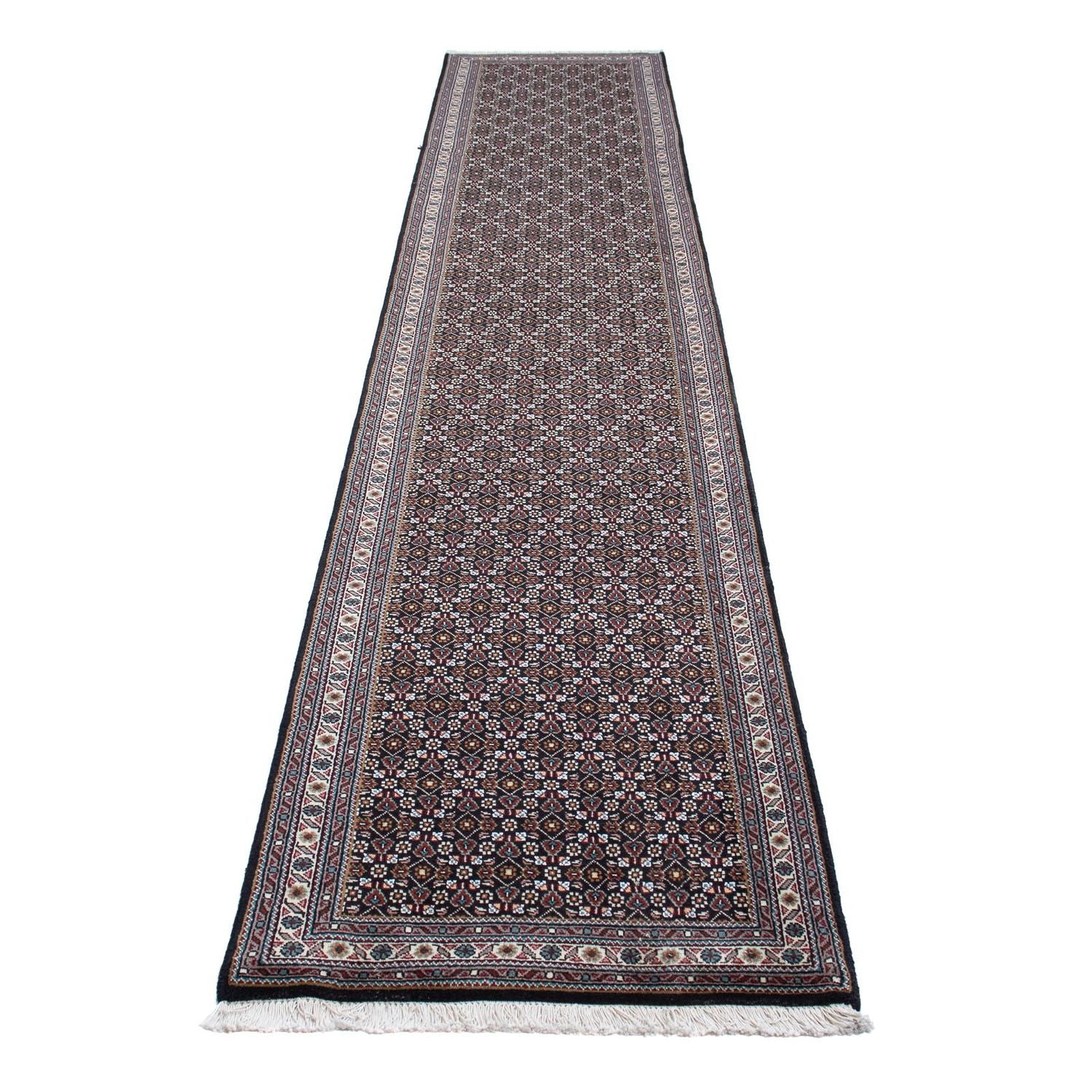 Alfombra de pasillo Alfombra persa - Bidjar - 400 x 70 cm - gris