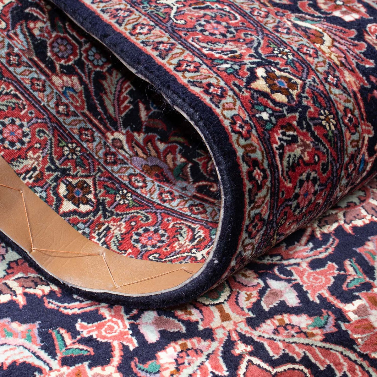 Alfombra de pasillo Alfombra persa - Bidjar - 298 x 83 cm - azul oscuro